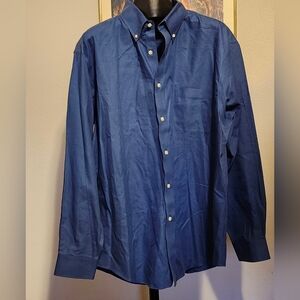 Roundtree & Yorke Gold Label blue & black check Men's Button-Down Shirt